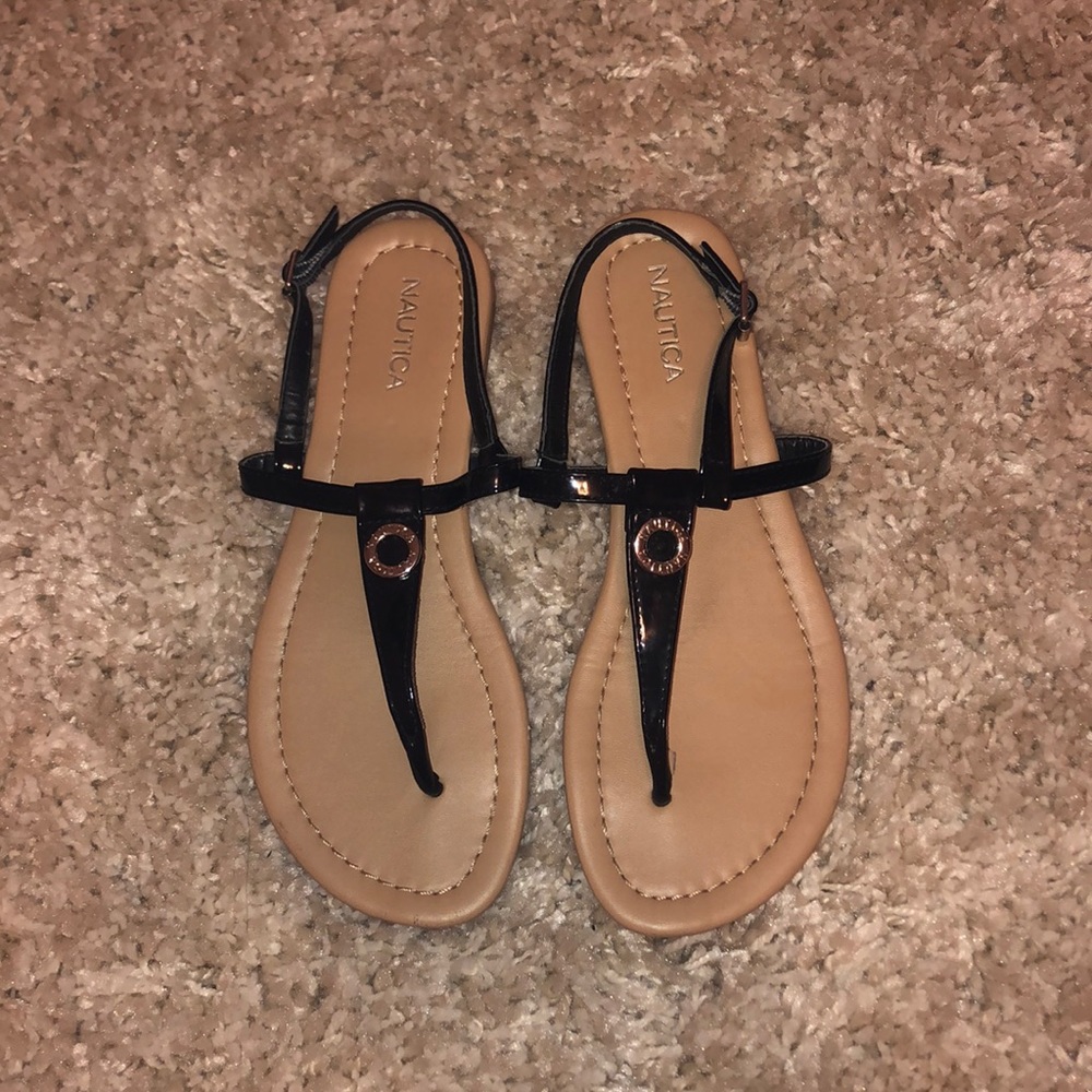Black and Tan Sandals Size 7